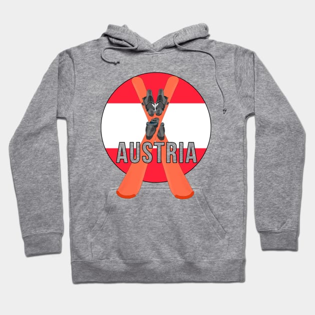 Cool Ski Flag of Austria Hoodie by DiegoCarvalho